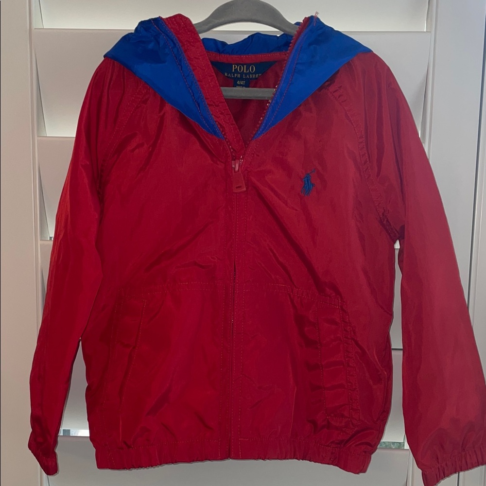 Polo by Ralph Lauren Kids Vibrant Red and Blue Raincoat/Jacket